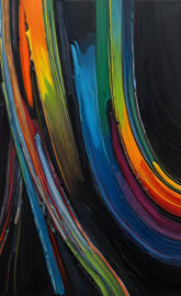 abstract paint strokes on black background