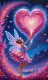 Fluttering Fairy...Glitter Dusting a Beautiful Heart Fuchsiamama610🌺