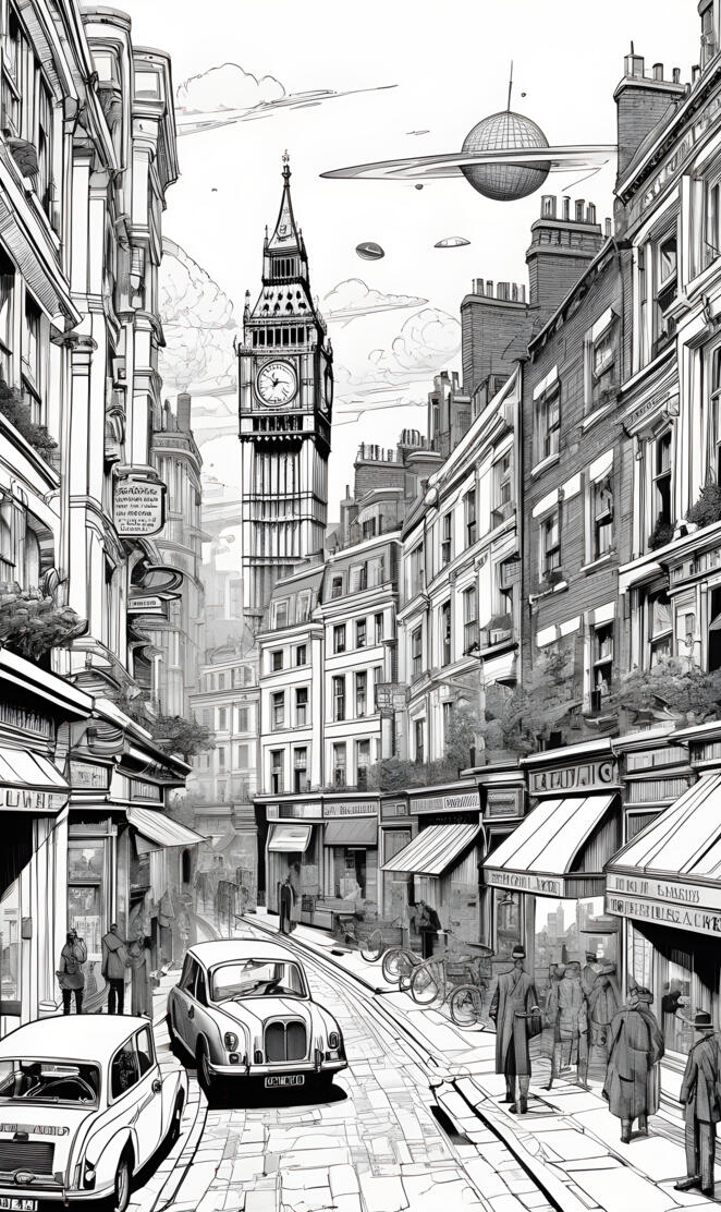 a clock tower in a city