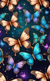 rosegold butterflies