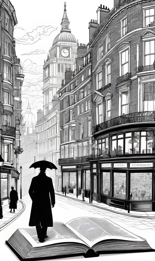 a person walking down a sidewalk with an umbrella