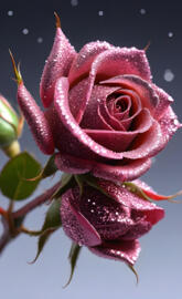 a close up of a rose