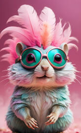 a chipmunk wearing glasses