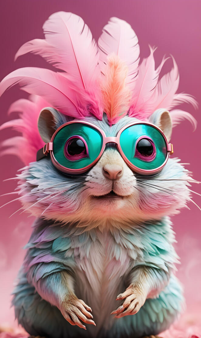 a chipmunk wearing glasses