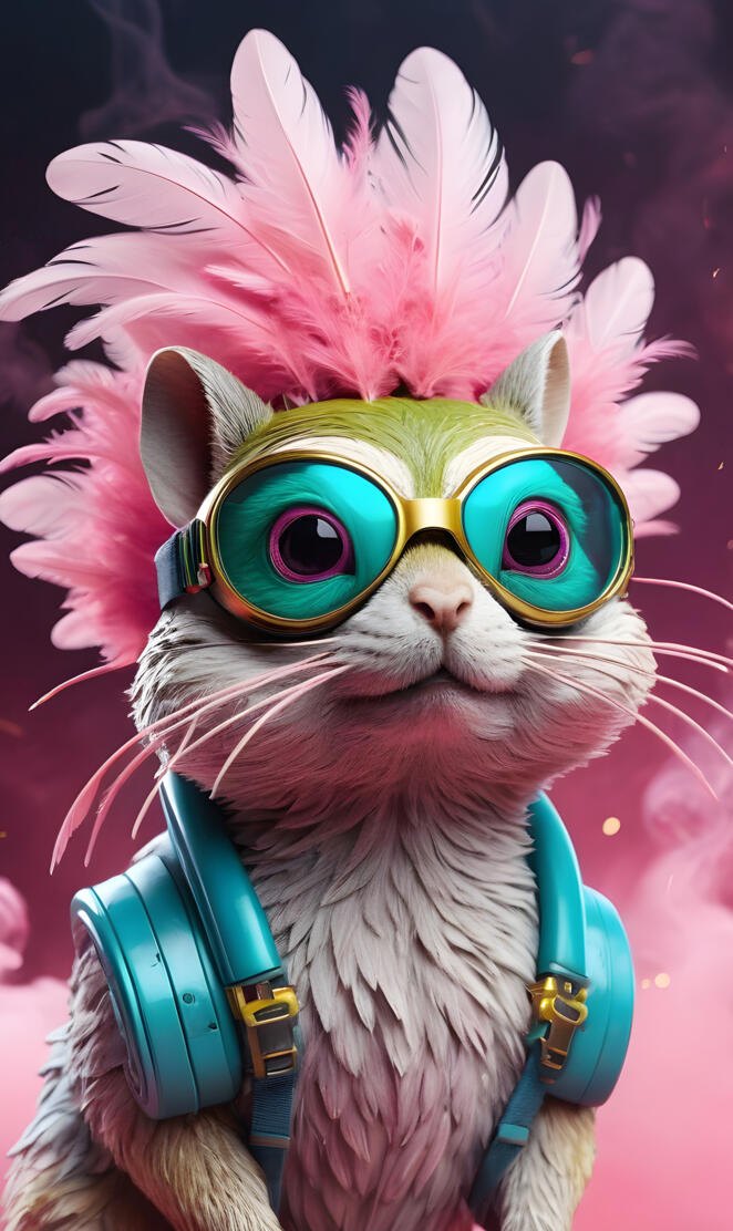 a chipmunk wearing glasses and a garment