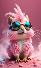 a chipmunk wearing sunglasses