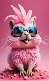 a chipmunk wearing glasses