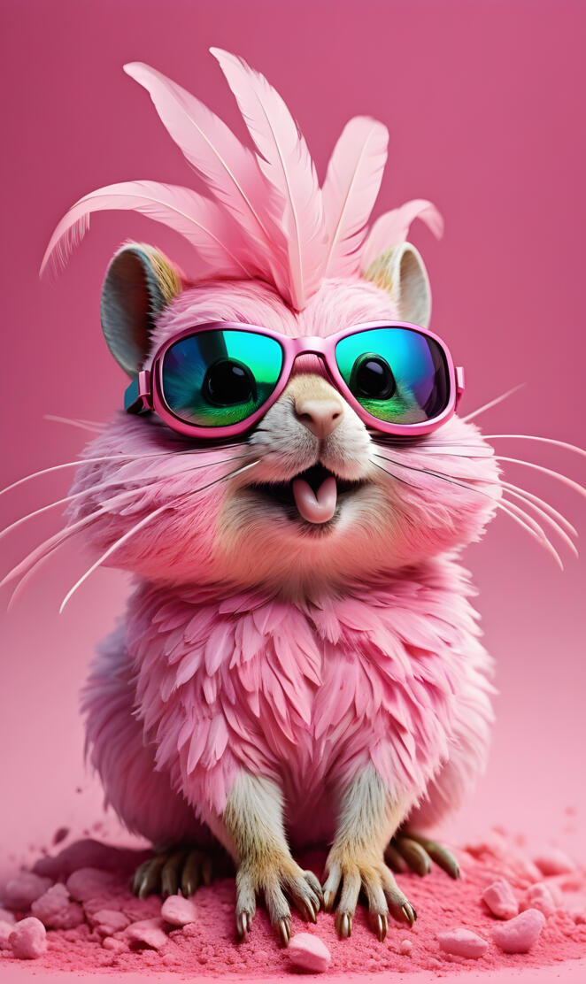 a chipmunk wearing glasses