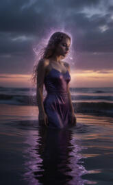 (portrait detailed face world fantasy serious Magical mystic  ) in bud