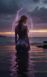 (portrait detailed face world fantasy serious Magical mystic  ) in bud