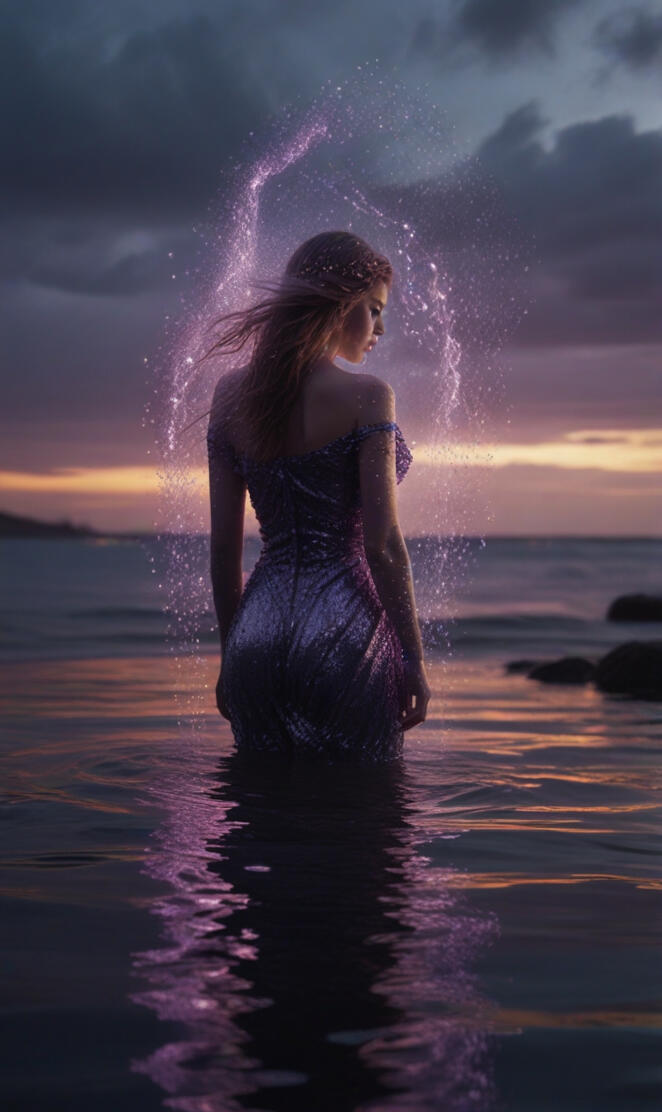 (portrait detailed face world fantasy serious Magical mystic  ) in bud