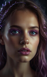 (portrait detailed face world fantasy serious Magical mystic  ) in bud