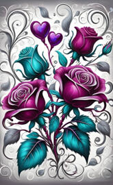 Flowers,heart wallpaper