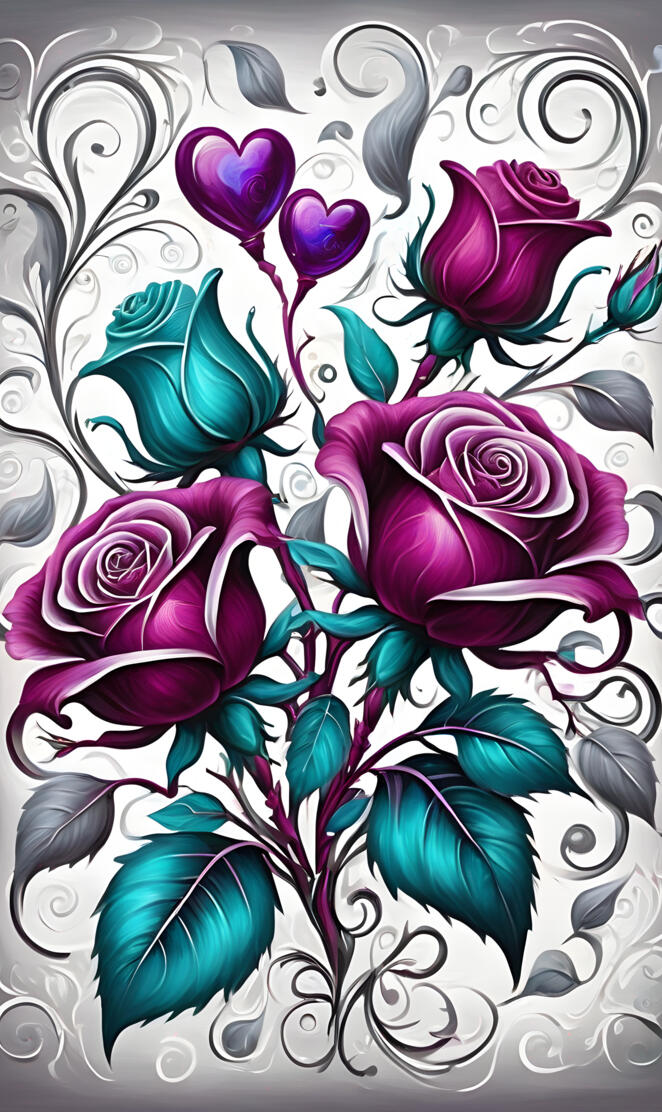 Flowers,heart wallpaper