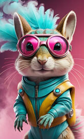 a chipmunk wearing sunglasses