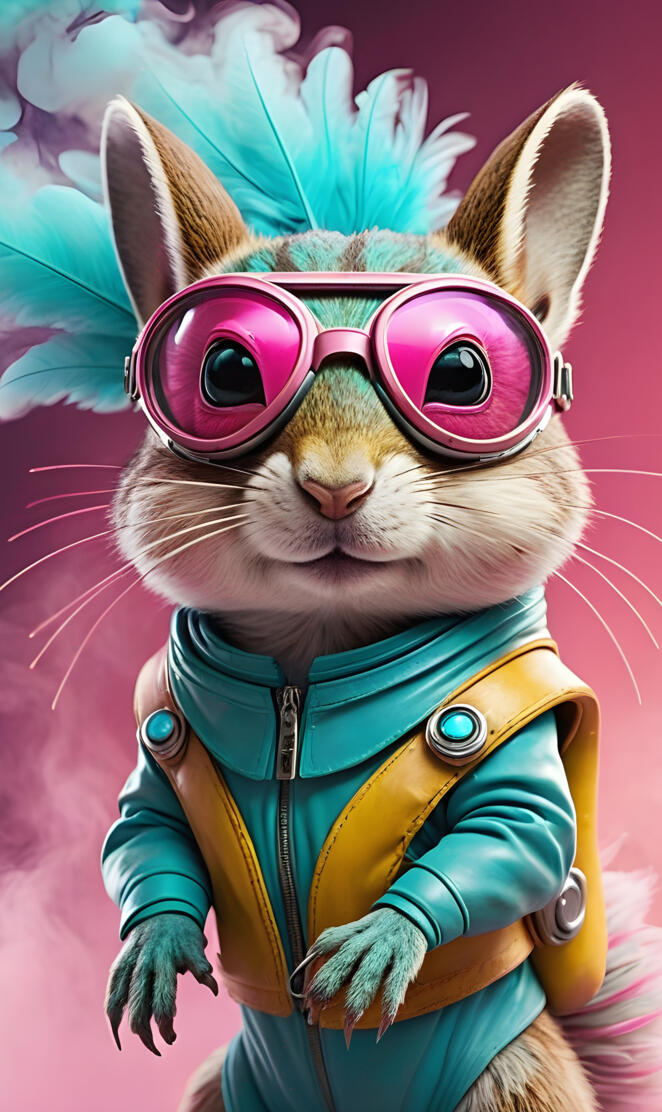 a chipmunk wearing sunglasses