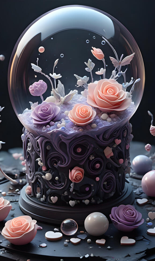 a cake with flowers on it