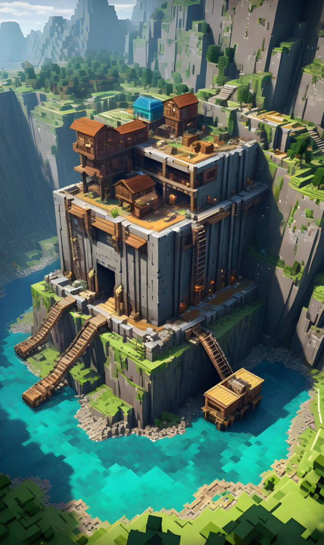 A beautiful Minecraft world seed:34572892778