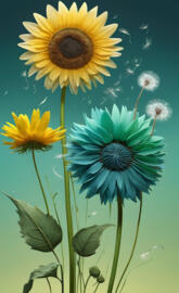 Love flowers abstract