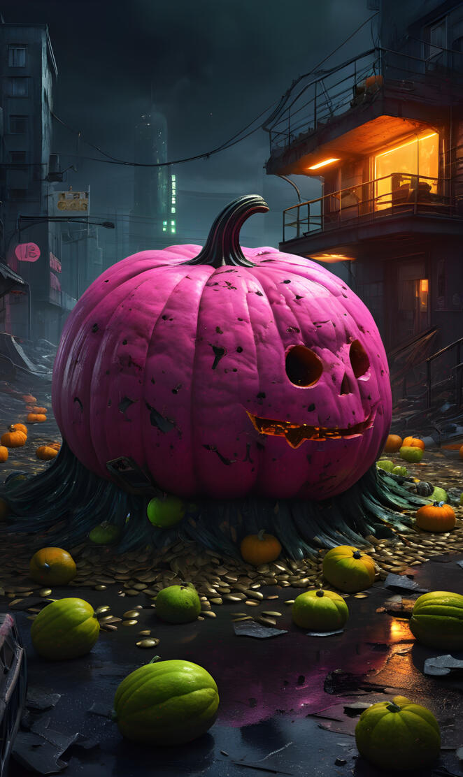 a large pink and purple balloon