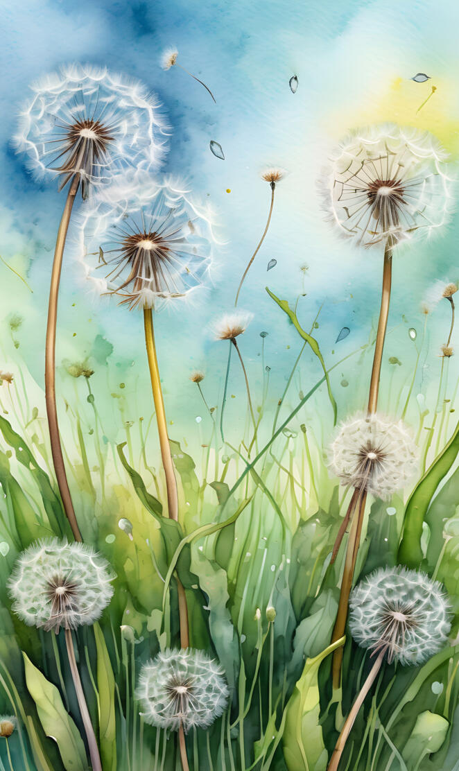 a group of dandelions