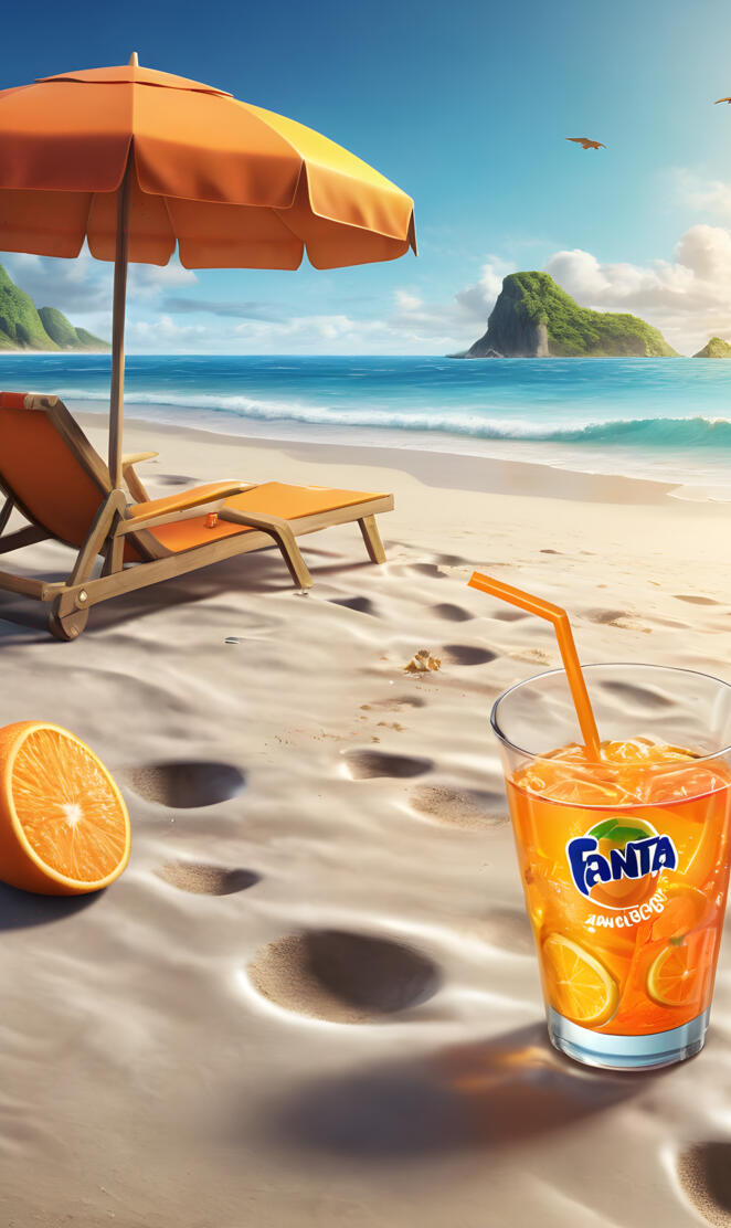 fresh Fanta at summer