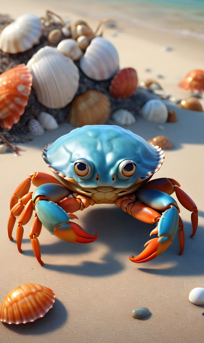 a crab on the beach