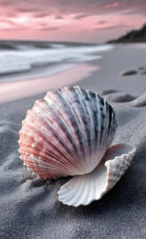 Pink Beach & Shell Photo