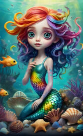 Little mermaid big eyes