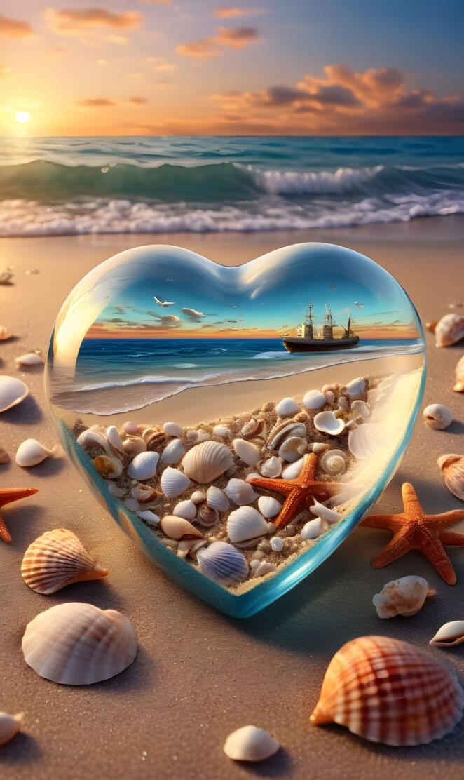 beautiful view in a heart