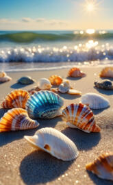 Seashells On A Peaceful Beach