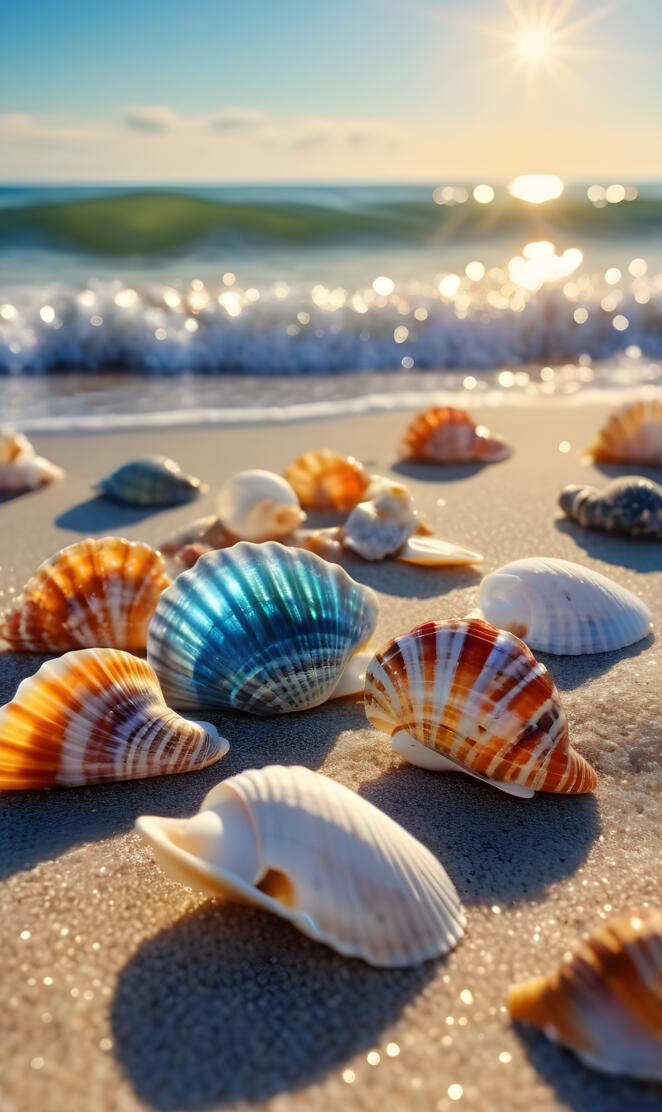 Seashells On A Peaceful Beach