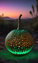 Bioluminescent ColdLight Gourd Lantern
