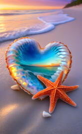 mother of pearl heart