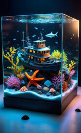 Ship wreck in a Cube