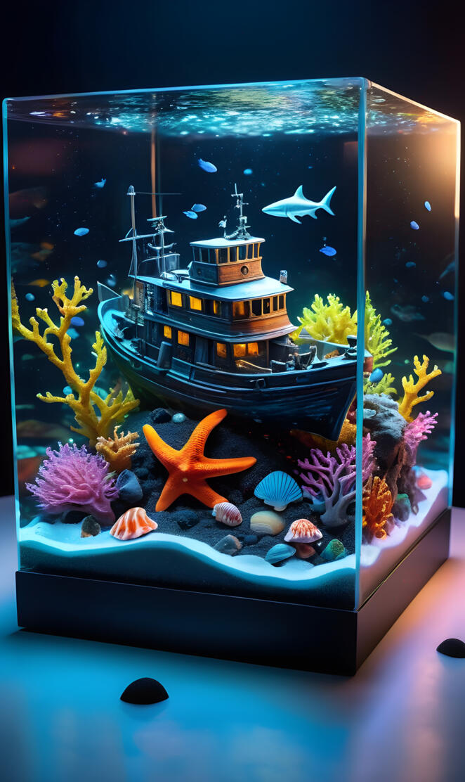 Ship wreck in a Cube