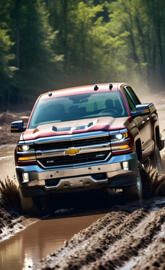 Chevy silverado in mud bog