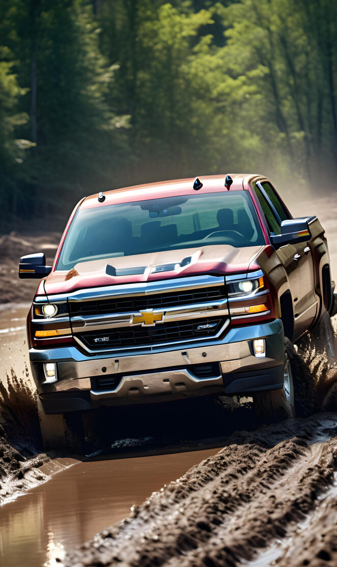 Chevy silverado in mud bog