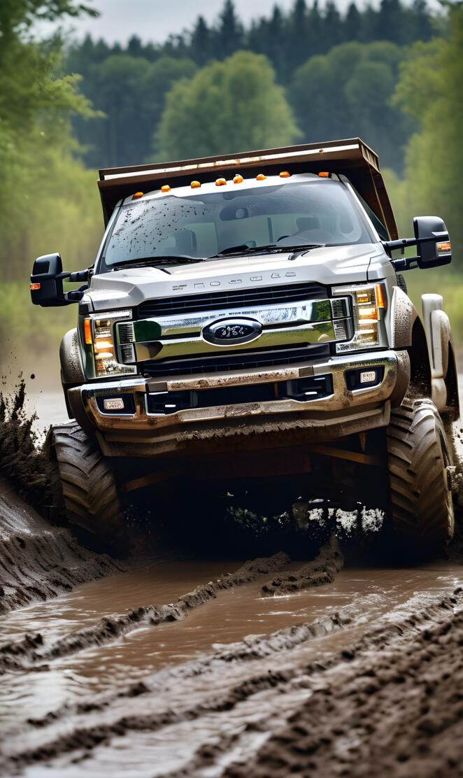 Ford f450 mudding (dump truck)