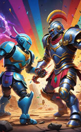 robot fighting gladiator arena fight