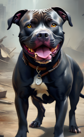 Black pit bull