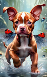 Lady Bug Lovable Pit Bull