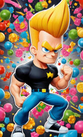 a toy figurine of a boy in a ball pit