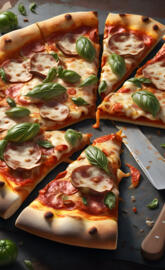 a pizza with pepperoni and olives on it