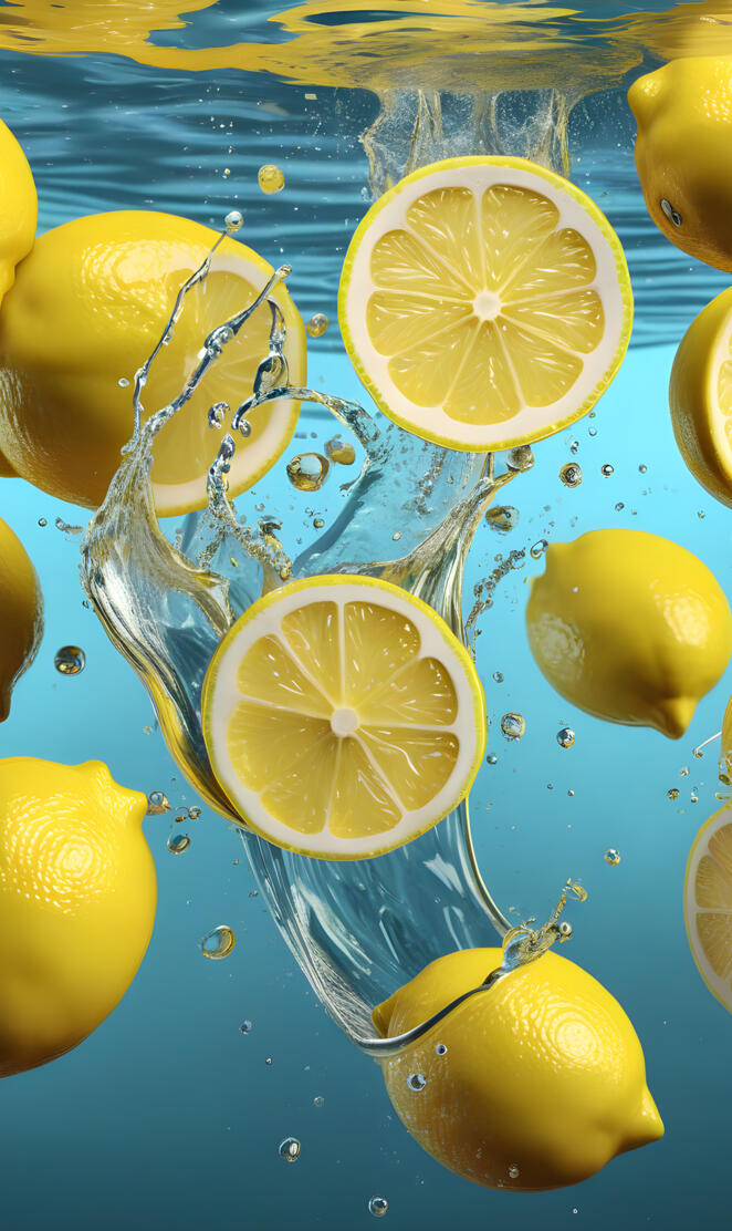 Lemons in water