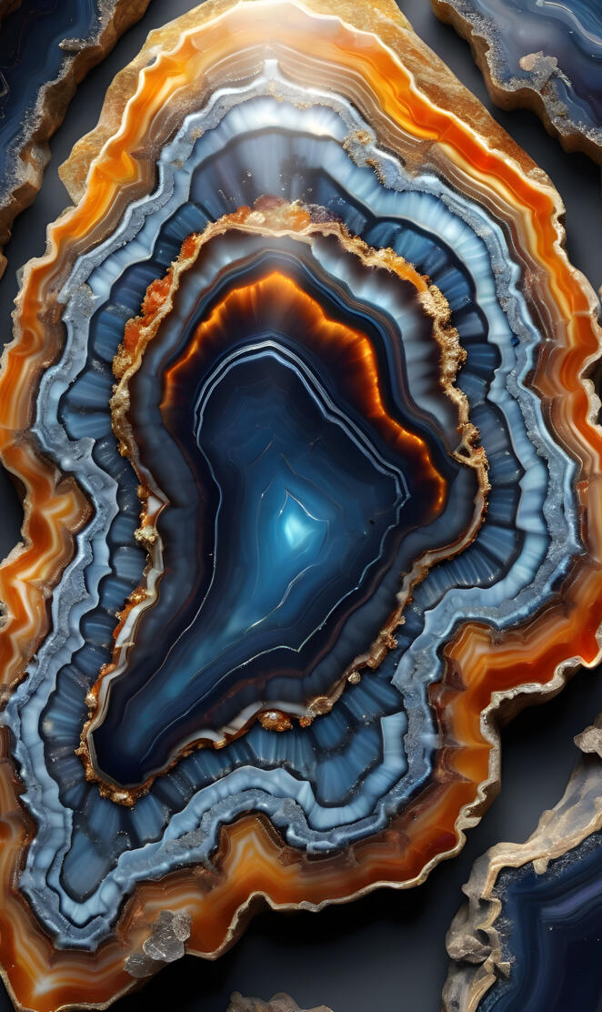 banded agate slice