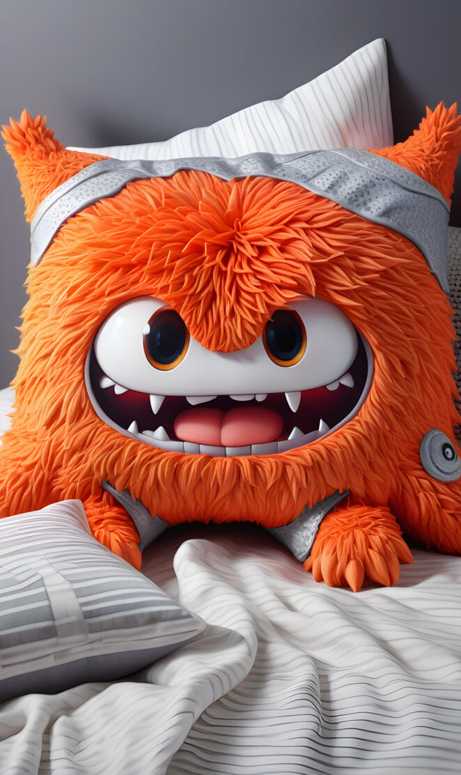 a stuffed toy on a bed