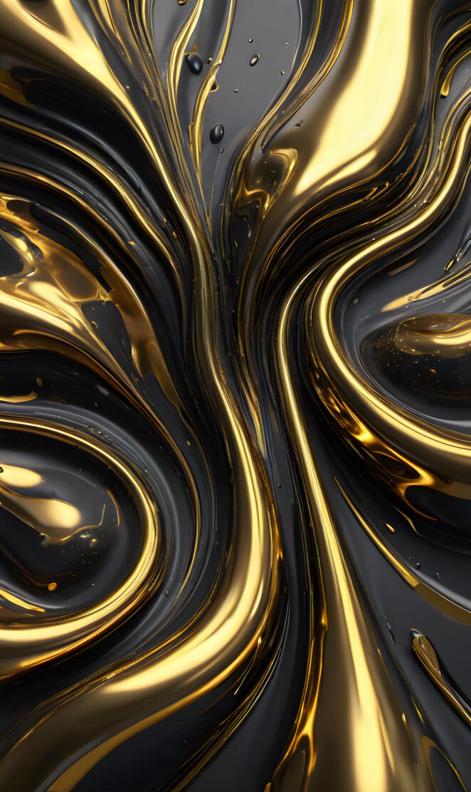 Black and gold abstract
