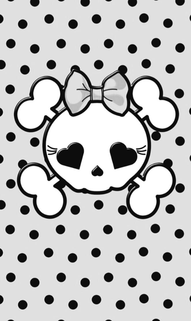 Cute Skull BW