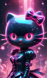 a toy character with a purple background